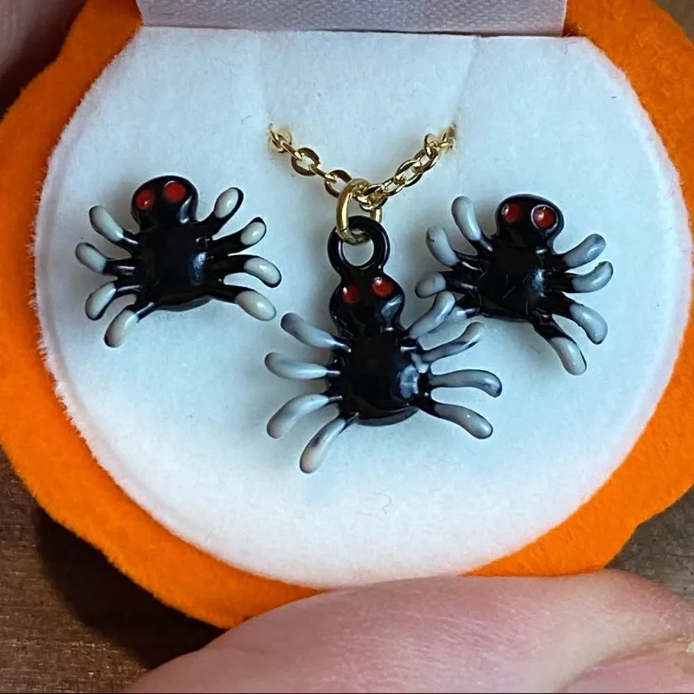 Halloween spider jewelry set for girl